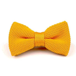 Knitted Bowtie - Yellow