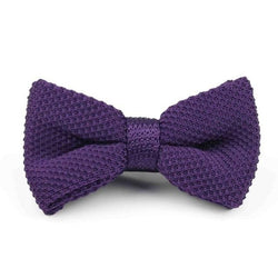Knitted Bowtie - Purple