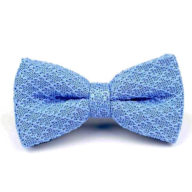 Knitted Bowtie - Light Blue