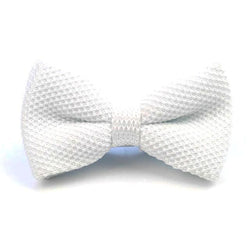 Knitted Bowtie - White