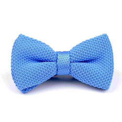 Knitted Bowtie - Baby Blue