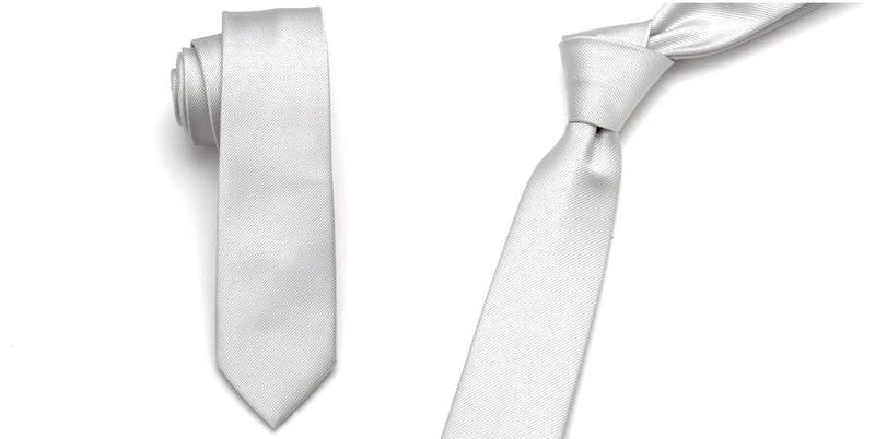 Skinny Business Tie - Frost White