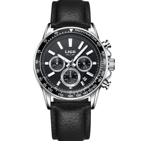 Overtime Watch - Black (Leather)