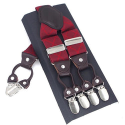 Casanova Suspenders - Ruby Red