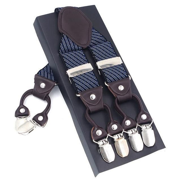 Casanova Suspenders - Indigo Blue