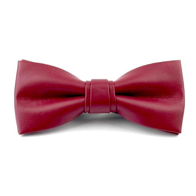 Leather Bowties - Red Wine