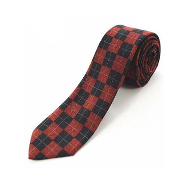 Cashmere Tie - Red Squares